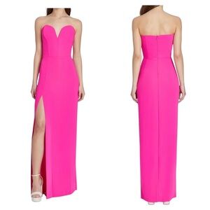 Amanda Uprichard Cherri Dress – Hot Pink Strapless Gown (NWT, Size Large)